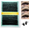Thick Eyelash Clusters D Curl Wispy Individual Lashes Cluster Eyelash Extensions 280pcs False Mink Eyelashes DIY 5D Fluffy Lash