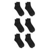 Dr. Scholl's Women's Diabetes and Circulatory Ankle Socks Value Pack 6 Pair - Black - Women's Shoe Size: 4-10