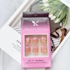 Pink French Tip Press on Toenails for Women, Bow Fake Toe Nails Short Square Glue on Toenails 3D Bows Acrylic Toenails Cute Full Cover Stick on Toenails Pink Toe Nail Tips Summer False Toenails