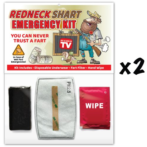 Redneck SHART Wet Fart Emergency Kit - Funny Gift Gag Party Favors, Birthday, Xmas Stocking Stuffer, White Elephant, Secret Santa and More! (2)