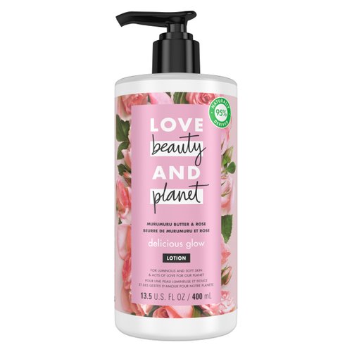 Love Beauty and Planet Delicious Glow Body Lotion Murumuru Butter &amp; Rose for Soft, Glowing Skin N...