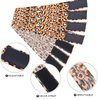 SUPERLOOK Hair Band, 6PCS Elastic Leopard Print Bands for Wig Edges, Wig Holding Band for Wigs Edge Wrap, Adjustable Velcro Wig Band, Ultra-fine Polyester Fiber and High Elastic Latex