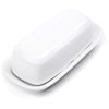 Fox Run Butter Dish, White Stoneware