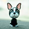 IBWell Bobbleheads Dog Bulldog for Car Vehicle Automobile Decor,Cute Car Dashboard Bobble Head Boston Terrier Decoration
