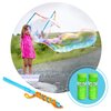 Kidzlane Bubble Wand with 24 oz of Mixed Giant Bubble Solution | Giant Bubble Wands for Kids | Outside Toy Big Bubble Maker | Bubble Toys for Outdoor Play Ages 3plus