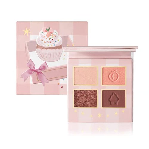 YMH BEAUTE VIOLET FAIRY 4 Color Nude Eyeshadow Palette, High Pigment Matte Shimmer Pink Brown Eye Shadow, Vegan & Cruelty-Free, Warm Natural (001)