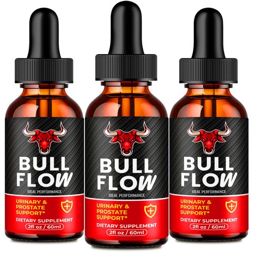 Bull Flow for Prostate Health Men Supplement Drops, Official Bull Flow All Natural Support Droppers - Maximum Strength for Daily Wellness, Advanced BullFlow Drops Health Reviews (3 Pack)