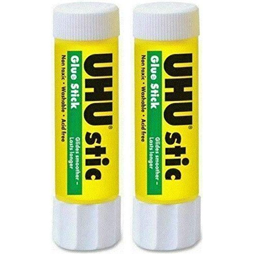 UHU 99655 Stic Permanent Clear Application Glue Stick, 1.41 oz (2 Pack)