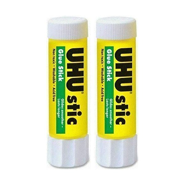 UHU 99655 Stic Permanent Clear Application Glue Stick, 1.41 oz (2 Pack)
