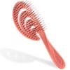 Ninabella Detangler Hair Brush for Women,Men&Kids-Does not Pull on Hair-Hair Straightening Brush for Straight, Curly&Wet Hair-Unique Wave Detangler Brush-Recycled Material–red