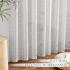 NICETOWN Flax Semi Sheer Linen Curtains 84 inches Long, Grommet Bohemian Style Bedroom Window Treatment Natural Linen Boho Privacy with Light Through for Living Room, 50" W, 2 Panels, Grey
