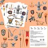 Medieval Knight Castle Temporary Tattoos,20 Sheets 220 Pieces Medieval Themed Tattoos Stickers Party Decoration Supplies Party favors for Kids Adults,Birthday Party Favors, Goodie Bag Fillers