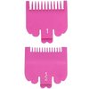 2 Pieces 2 Lengths Professional Hair Clipper Attachment Guide Guard Combs 1/16" 1/8" 1.5mm 3mm Compatible with Wahl Standard Full-Sized 5 Star Series Magic Clip Hair Clippers (Pink)