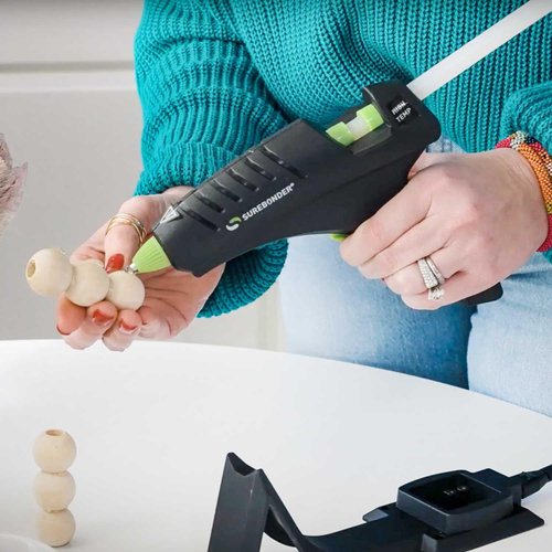 Surebonder Cordless Hot Glue Gun, High Temperature, Full Size, 60W, 50% More Power - Sturdily Bonds Metal, Wood, Ceramics, Leather & Other Strong Materials (Specialty Series CL-800F)