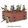 MOOXI WW2 Weapons Depot Military Building Block Set(252PCS).Build Different Combat Military Buildings.