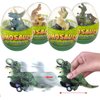 4 Pack Jumbo Dinosour Eggs with Dinosaur Pull Back Cars Dinos Vehicles Toys Inside for Kids Toddlers Boys Girls Christmas Party Favors Goodie Bag Christmas Stocking Stuffers