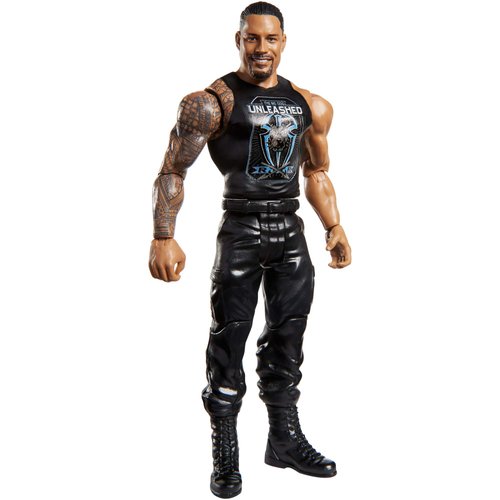 WWE Mattel Roman Reigns Basic Series #105 Action Figure in 6-inch Scale with Articulation & Ring Gear, Multi (GKT07)