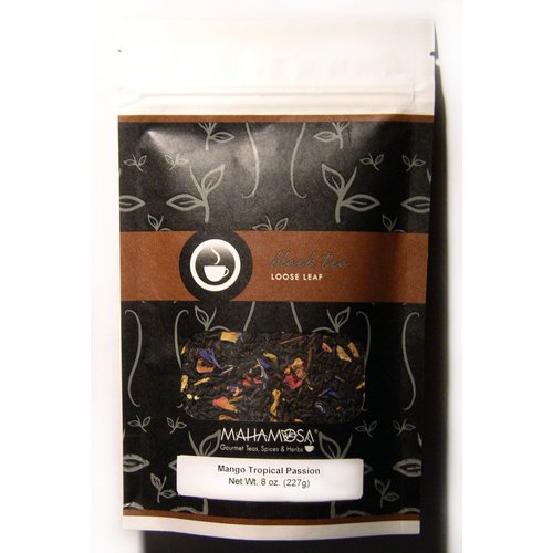 Mahamosa Flavored Black Tea Blend Loose Leaf (Looseleaf)- Mango Tropical Passion Tea 8 oz