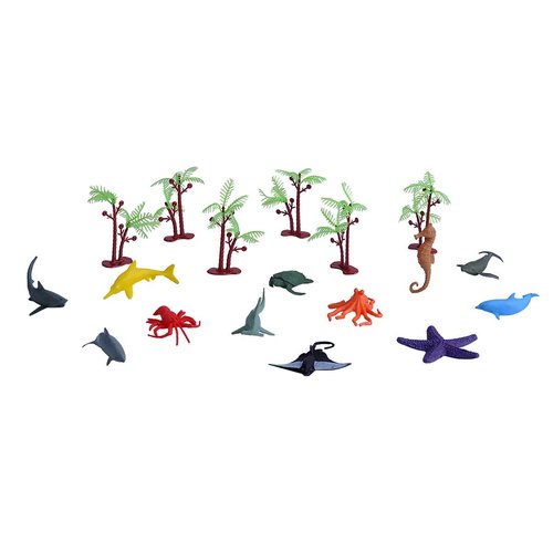 Wild Republic Aquatic Animals Bucket, Toy Figures, Kids Gifts, Ocean Theme Party Supplies, Sea Creatures, 18Piece