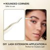 Lash Applicator Tool Eyelash Clusters Tweezers For False Lashes Curved DIY Eyelash Applicator Tweezers Stainless Steel Cluster Lash Applicator Curved Lash Clamper For Application and Removal