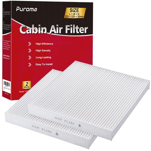 Puroma 2 Pack Cabin Air Filter with Multiple Fiber Layers, Replacement for CP134, CF10134, Honda Civic, CR-V, Odyssey, Pilot, Accord, Ridgeline, Passport and Acura CSX, ILX, MDX, RDX, TLX, RLX