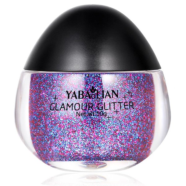 Fine Body Glitter Gel for Face, Eye, Lip, Hair, Body and Nail, Face Glitter Gel Liquid Eyeshadow Glitter Body Gel Festival Glitter Cosmetic Long Lasting Sparkling (#07 Blue Purple)