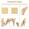 homeemoh 30 Pcs Kraft Paper Confetti Cones, 17x17cm(6.69x6.69inch) Wedding Confetti Cones