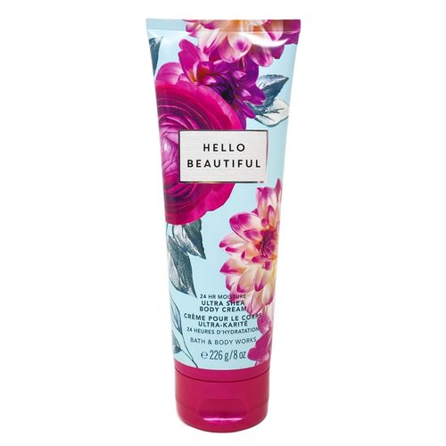Bath & Body Works Hello Beautiful 2 Piece Bundle Gift Set - Body Cream and Shower Gel - with a Himalayan Salts Springs Sample Soap