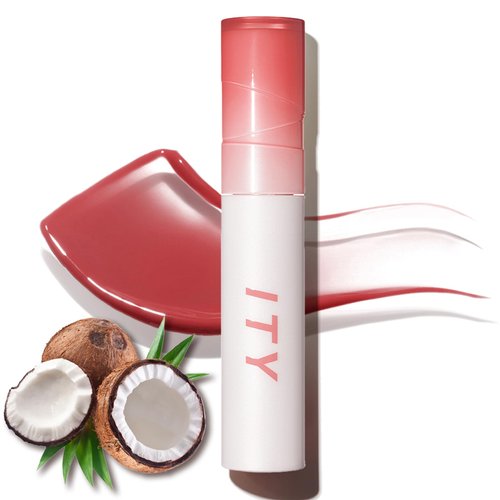 ITY Lip Gloss, Lip Plumper with Hyaluronic Acid, Lip Stain Moisturizing, Coconut Flavored Lipstick, Jelly Texture, 0.09 oz, 04 Honey Fig