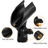 4 Pcs Universal Microphone Clip, Adjustable Mic Clip Holder for Mic Stand，Come with 5/8" Male to 3/8" Female Screw Adapter