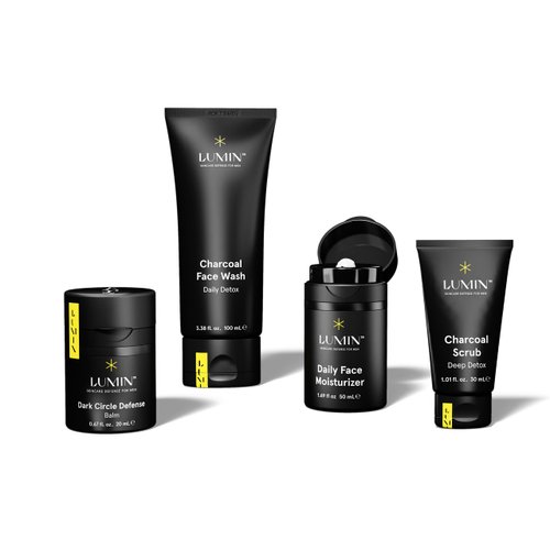 Lumin - Class Act Bundle - Men&#39;s Skincare Kit, Includes: Charcoal Face Wash Daily Detox, Charcoal...