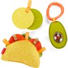 Fisher-Price Baby Toys Taco Tuesday Set, 3 Pretend Food Rattle & Sensory Activities for Newborns​ Ages 3+ Months