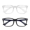 Blue Light Blocking Glasses, 2 Pack Blue Light Glasses Men, Blue Light Glasses For Women Computer Reading Gaming TV Phones Eyeglasses Clear Lens Bluelight Glasses Anti Eyestrain UV Glare Black+Clear