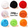 7.02oz Wool Roving Yarn, Needle Felting Wool, Wool Felting Supplies for Needle Felting Hand Spinning DIY Craft Materials, Fibre Wool Yarn Roving Needle Felting for Needle Felting Craft