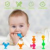 Toddler Textured Suction Cup Toys, 40 PCS Kids Bath Toys Ages 4-8, Sensory Sucker Toys for Baby Age 3, Travel Window Shower Bathtub Toys, Montessori Stress Release Ideal Gifts for Boys Girls