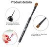 A&K L'YDIA 2 Way Acrylic Professional Konlisky sable hair French Manicure Clean-up Brush Nail Art Brush Bend Nail Dotting Pen Builder Extension UV Gel Acrylic #12
