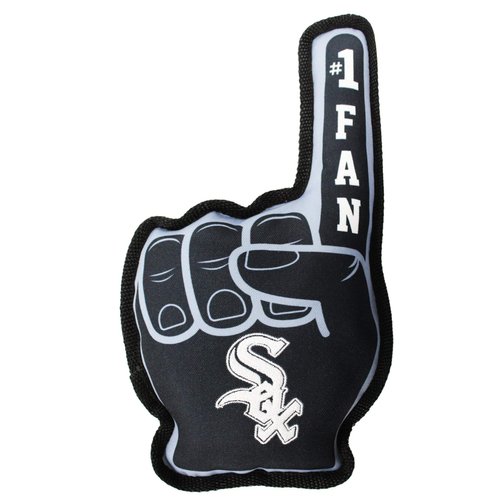 MLB Chicago White Sox #1 Fan Toy. Best Sports Dog Toy with Double Stitched Trim and Tough Nylon Material Filled with Chewable Polyfil and Inner Squeaker