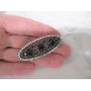 Small blue crystal flower filigree hair barrette clip bridal clip bridal