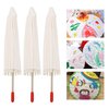 Alipis Parasol Mini Umbrella Doll Umbrella, White Blank Paper Parasol Diy Craft Umbrella Drink Umbrellas Cocktail Picks Decorations Dollhouse Cute Tiny Umbrella Mini Parasol 5pcs