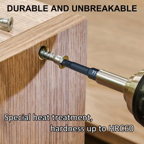 Hex Head Allen Wrench Drill Bit Set (10pc Metric & 10pc SAE), PTSLKHN Allen Wrench Drill Bits, Upgraded 1/4" Quick Release Shank Magnetic Hex Bit Set - Perfect for Ikea Type Furniture