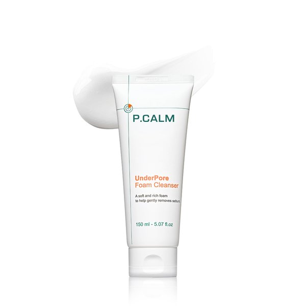 P.CALM UnderPore Foam Cleanser 150ml | Vegan Gentle Deep Pore Cleansing Facial Wash for Sensitive Skin | Korean Skincare