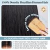 Wear and Go Glueless Bob Wig Human Hair Pre Plucked Pre Cut 180% Density 5x5 HD Transparent Lace Front Wigs Human Hair for Black Women Short Straight Bob Wigs No Glue Lace Closure Wigs 10 Inch