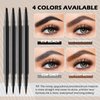 LYBHDAFA 2PCS Microblading Eyebrow Pencil, 2-In-1 Dual-Ended Waterproof Eyebrow Pen with 4-Fork-Tip & Ultra-Precise-Tip for Hair-Like Natural Eyebrow Makeup, Eye Brow Pencils for Women -Light Brown
