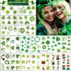 COKOHAPPY 169Pcs St Patricks Day Temporary Tattoos Face Sticker, 20 Sheets Body Temporary Tattoos Decorative Stickers for Saint Patrick's Day Party Favor Decoration