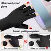 Pimoys UV Gloves for Gel Manicures UPF50+ Fingerless UV Light Gloves for Gel Nails,UV Nails Gloves Manicure Gloves UV Protection Gloves
