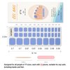 Wekcekcek Semi Cured Gel Toenail Strips, 32 Mysterious Blue Toenail Stickers Pedicure Strips Salon Quality Nail Wraps with Nail File & Wood Stick(UV/LED Lamp Required)