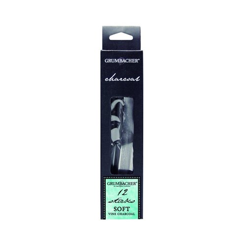 Grumbacher Vine Charcoal, Soft, 12/Pk (V4112)