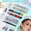 5608Pcs Makeup Rhinestones with Face Glue, Flatback Colorful Face Gems Crystal AB&Clear Eye Jewels with Pickup Dotting Tools for Face Eye Body Makeup, Nail Art and DIY Crafts