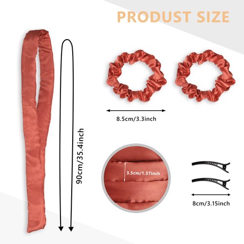 Heatless Hair Curler Headband For Long Hair Soft curlers Sleep Overnight Creates heatless curls and waves No Heat Curlers Rod for Women Girls