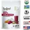 Sunfood Superfoods Organic Beets & Mushrooms Blend with Beetroots, Pomegranate, Cordyceps, & More | 5.31 oz Bag, 10 Servings | Plant-Based Powder Drink Mix | Boost Energy